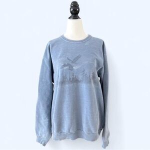 90s Northern Elements Wildlife Eagle Print Sweater Cottagecore Cabincore Small